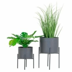 Pots De Fleurs Pavia 2 Pots De Fleurs En Gris -VIDAXL Soldes Boutique 048e7b26d64a43bd