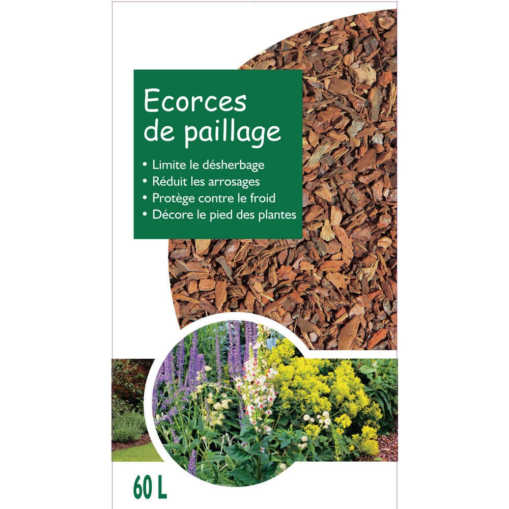 Paillage D'écorces De Pin Calibre 10/25 Mm - Sac De 60 Litres 1 Paillage D'écorces De Pin Calibre 10/25 Mm - Sac De 60 Litres