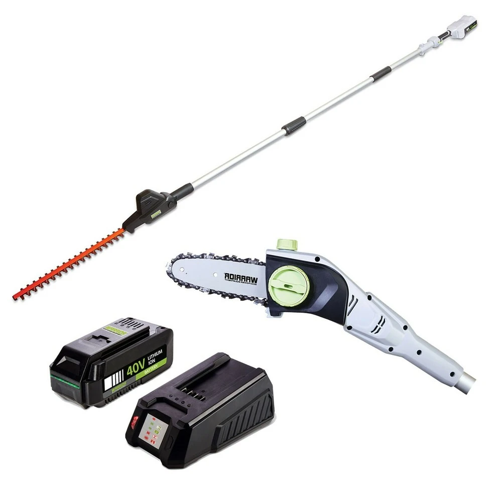 Taille-haies élagueur 2en1 Avec Batterie Lithium 40v 2.5 Ah + Chargeur Warrior 1 Taille-haies élagueur 2en1 Avec Batterie Lithium 40v 2.5 Ah + Chargeur Warrior