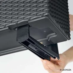 LECHUZA Supports Pour Balconnière X2 En Polypropylène, Noir -VIDAXL Soldes Boutique 382602 006
