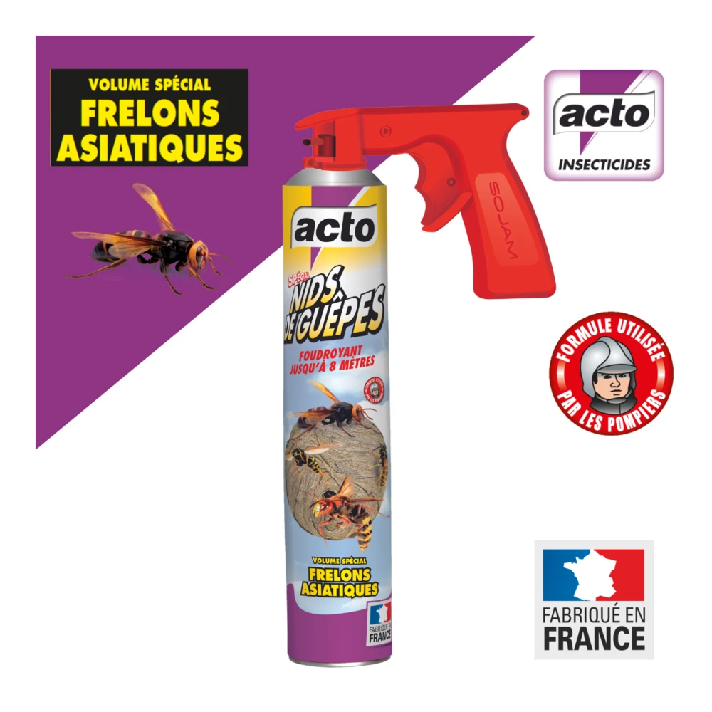 Lot De 2 Aérosol Acto Spécial Nids De Guepes - Efficacité Professionnelle - Volu 3 Lot De 2 Aérosol Acto Spécial Nids De Guepes - Efficacité Professionnelle - Volu – Image 3