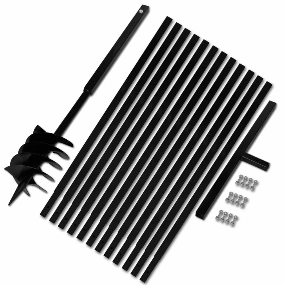 VIDAXL Bêche Et Tarière Manuelle 180 Mm Avec Rallonge 13 M Acier 1 VIDAXL Bêche Et Tarière Manuelle 180 Mm Avec Rallonge 13 M Acier