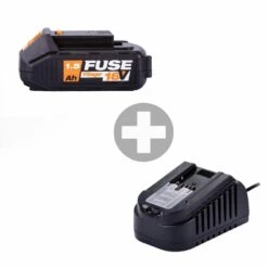 Batterie Lithium Ion 18 Volts 1,5ah Avec Chargeur 2.4a Villager Fuse -VIDAXL Soldes Boutique 63503ee5cc1705.43491342