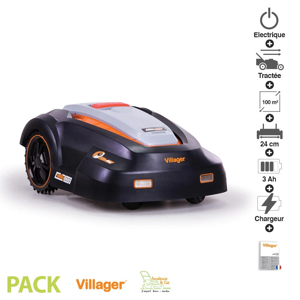 Robot Tondeuse Autonome 28v Batterie 3ah Villybot 1.1 Pour 1000m2 De Tonte 1 Robot Tondeuse Autonome 28v Batterie 3ah Villybot 1.1 Pour 1000m2 De Tonte