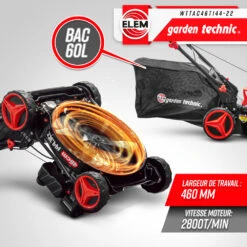 Tondeuse Thermique Autotractée 144.3cc - Largeur De Coupe 46cm - Elem Garden -VIDAXL Soldes Boutique 63c1367d6eb876.50155183