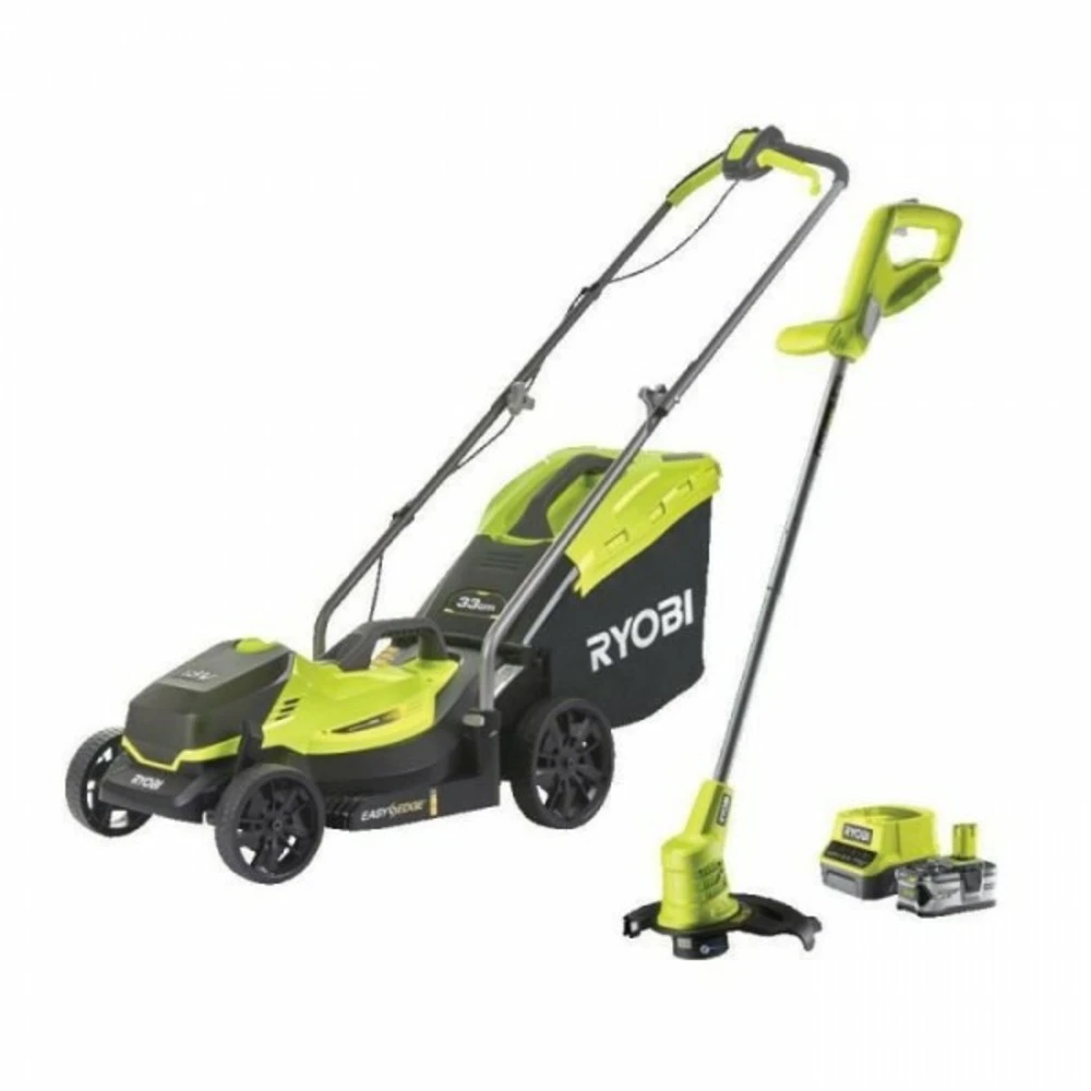 Ryobi Tondeuse A Gazon Pack One+ + Coupe-bordures 18v Sans Fil Rlm1833blt1825m : Rlm18x33b40 Et Coupe-bordures Olt1825m Offert 1 Ryobi Tondeuse A Gazon Pack One+ + Coupe-bordures 18v Sans Fil Rlm1833blt1825m : Rlm18x33b40 Et Coupe-bordures Olt1825m Offert
