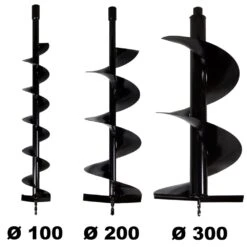 Lot De Mèches ø 100 + 200 + 300 Mm Pour Tarière Thermique