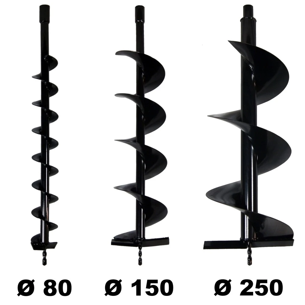 Lot De Mèches ø 80 + 150 + 250 Mm Pour Tarière Thermique 1 Lot De Mèches ø 80 + 150 + 250 Mm Pour Tarière Thermique