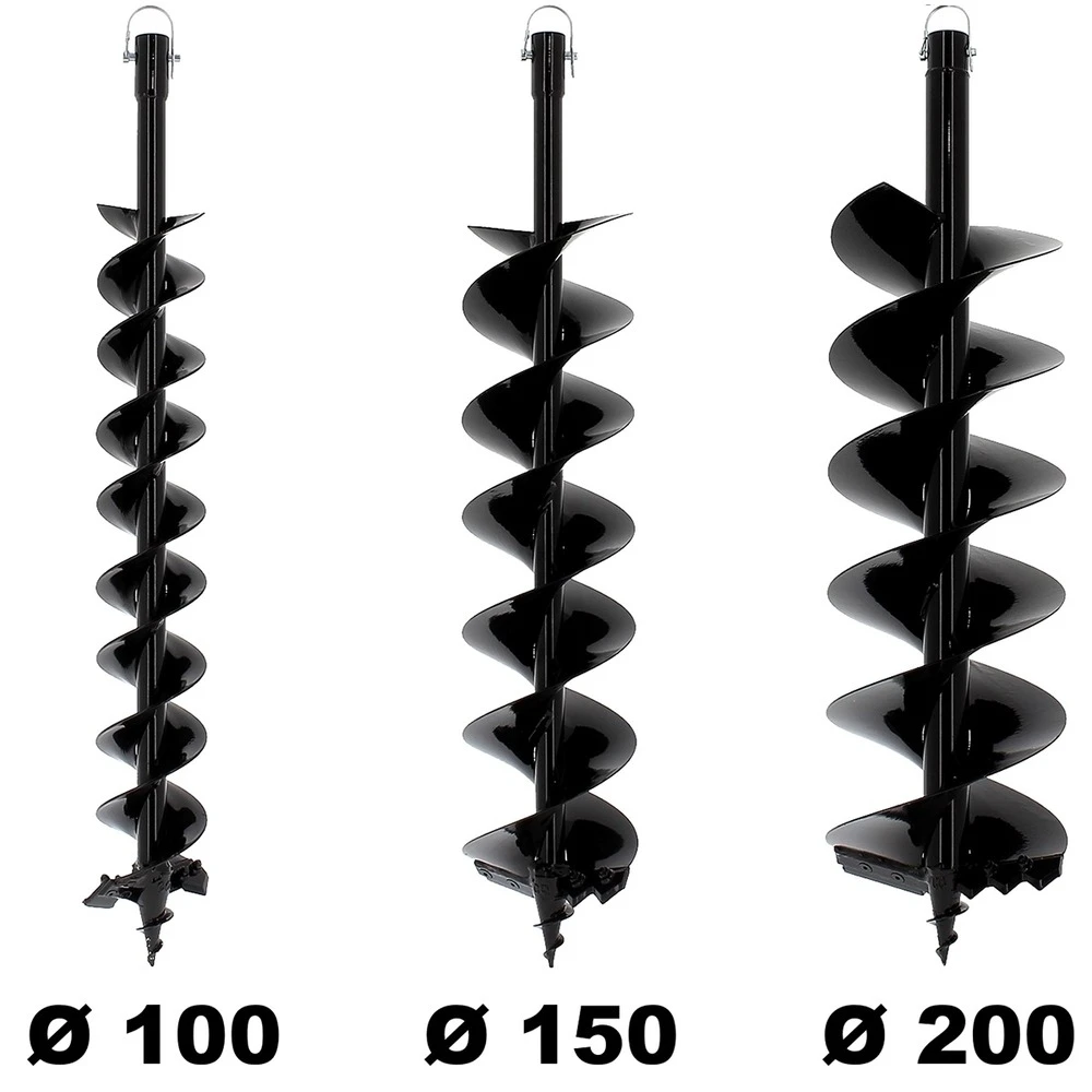 Lot De Mèches Semi-professionnelles ø 100 + 150 + 200 Mm Pour Tarière Thermique 1 Lot De Mèches Semi-professionnelles ø 100 + 150 + 200 Mm Pour Tarière Thermique