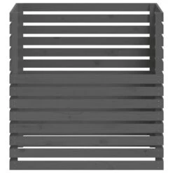 VIDAXL Composteur Gris 100x100x102 Cm Bois Massif De Pin -VIDAXL Soldes Boutique 643028fdf3e8d8.18912961