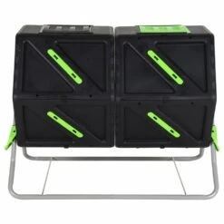 VIDAXL Composteur à Tambour à Double Chambre 88x60x74 Cm 210 L Pp -VIDAXL Soldes Boutique 64302906470663.70242491