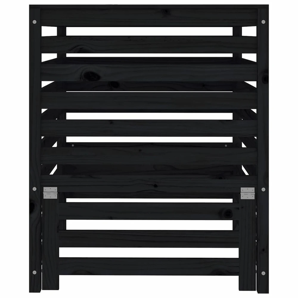 VIDAXL Composteur Noir 82,5x82,5x99,5 Cm Bois Massif De Pin 5 VIDAXL Composteur Noir 82,5x82,5x99,5 Cm Bois Massif De Pin – Image 5