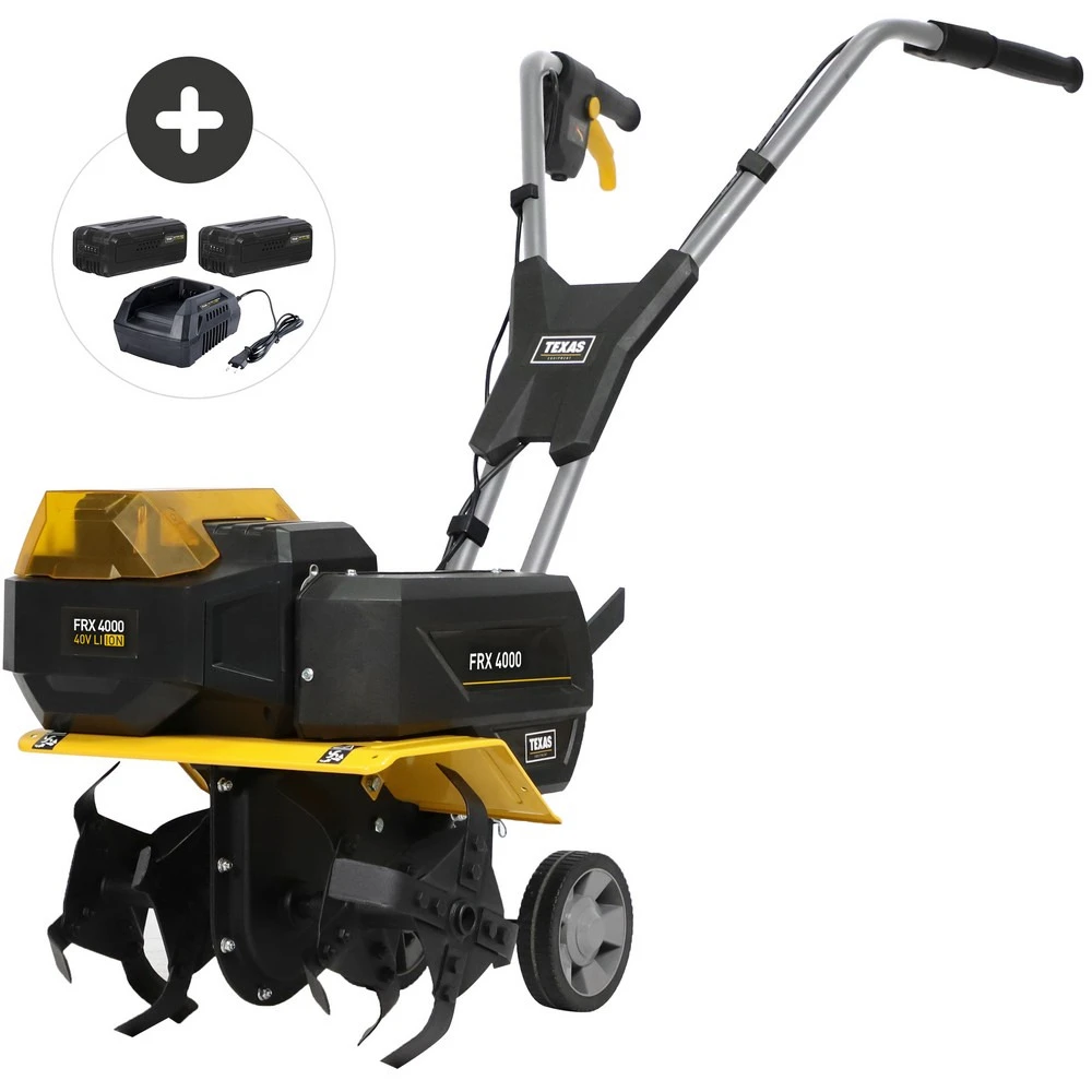Motobineuse à Batterie 40 Volts Largeur Travail 40cm Texas Frx4000 1 Motobineuse à Batterie 40 Volts Largeur Travail 40cm Texas Frx4000