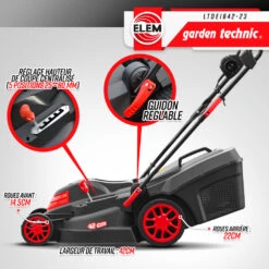 Tondeuse à Gazon électrique 1800w - 42cm - Elem Garden -VIDAXL Soldes Boutique 643d9e416b57e1.27302122