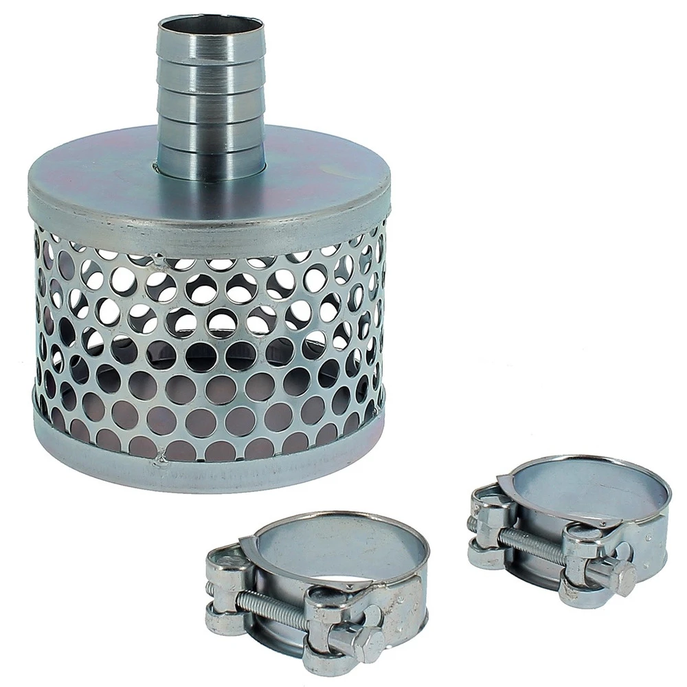 Crépine Pour Tuyau D'aspiration 38 Mm + 2 Colliers De Serrage 1 Crépine Pour Tuyau D'aspiration 38 Mm + 2 Colliers De Serrage