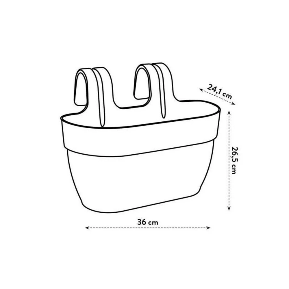 Elho - Pot De Fleurs - Vibia Campana Easy Hanger Medium - Bleu Vintage - Balcon Extérieur - L 24.1 X W 36 X H 26.5 Cm 4 Elho - Pot De Fleurs - Vibia Campana Easy Hanger Medium - Bleu Vintage - Balcon Extérieur - L 24.1 X W 36 X H 26.5 Cm – Image 4