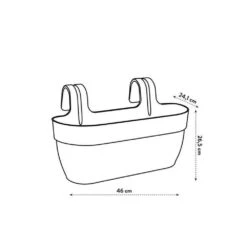 Elho - Pot De Fleurs - Vibia Campana Easy Hanger Large - Rose Poussiere - Balcon Extérieur - L 24.1 X W 46 X H 26.5 Cm -VIDAXL Soldes Boutique 645cf55e440322.88166299