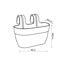 Elho - Pot De Fleurs - Vibia Campana Easy Hanger Medium - Rose Poussiere - Balcon Extérieur - L 24.1 X W 36 X H 26.5 Cm -VIDAXL Soldes Boutique 645cf5729d4302.43668811