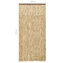 VIDAXL Moustiquaire Beige Et Marron 100x220 Cm Chenille -VIDAXL Soldes Boutique 645d5a68512163.01908187