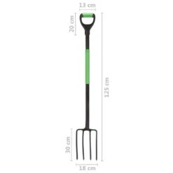 VIDAXL Fourche à Creuser De Jardin Avec Poignée En D Acier -VIDAXL Soldes Boutique 6464c632d08b34.23278554