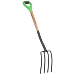 VIDAXL Fourche à Creuser De Jardin Avec Poignée En D Acier Et Bois Dur -VIDAXL Soldes Boutique 6464c634b873d5.10614201
