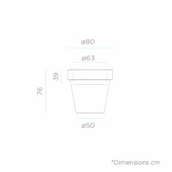 Pot De Fleurs Magnolia 80 ø80x76cm - Blanc -VIDAXL Soldes Boutique 6470a360106646.49336242