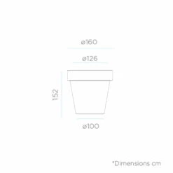 Pot De Fleurs Magnolia 160 ø160x152cm - Bronze -VIDAXL Soldes Boutique 6470a366ae4228.90207969