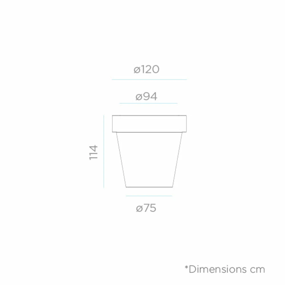 Pot De Fleurs Magnolia 120 ø120x114cm - Blanc 4 Pot De Fleurs Magnolia 120 ø120x114cm - Blanc – Image 4
