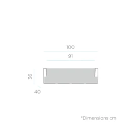 Jardinière Jara 100x40x36cm - Blanc -VIDAXL Soldes Boutique 6470a36f394ee1.29183559