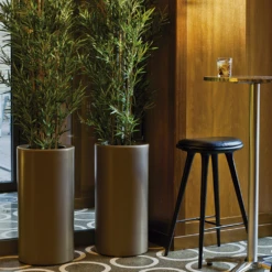 Pot De Fleurs Rond Palma 70 Noir Opaque ø35x70cm -VIDAXL Soldes Boutique 6470a378c838e5.23373217