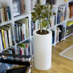 Pot De Fleurs Rond Palma 70 Blanc Opaque ø35x70cm -VIDAXL Soldes Boutique 6470a37e4705e4.33118741