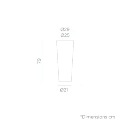 Pot De Fleurs Ficus 80 ø29x79cm - Bronze -VIDAXL Soldes Boutique 6470a3843173c6.83939762