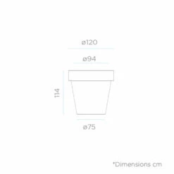 Pot De Fleurs Magnolia 120 ø120x114cm - Bronze -VIDAXL Soldes Boutique 6470a38895b310.35812749