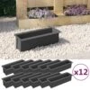 VIDAXL Boîtes à Fleurs Pour Palettes Euro 12 Pcs Gris 36x13,5x9,5cm Pp