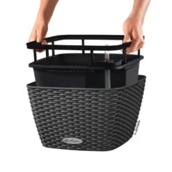 LECHUZA Jardinière Bacino Cottage All-in-one 30x30 Cm Noir Graphite -VIDAXL Soldes Boutique 6479895b5eafc3.72942558