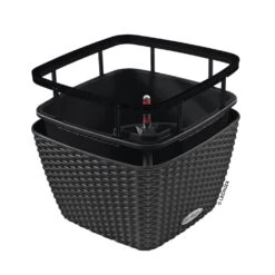 LECHUZA Jardinière Bacino Cottage All-in-one 30x30 Cm Noir Graphite -VIDAXL Soldes Boutique 6479895b664872.76464178