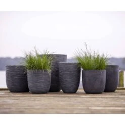 Pot à Fleurs Waste Rib 46x58 Cm Gris -VIDAXL Soldes Boutique 64798960172b66.85670356