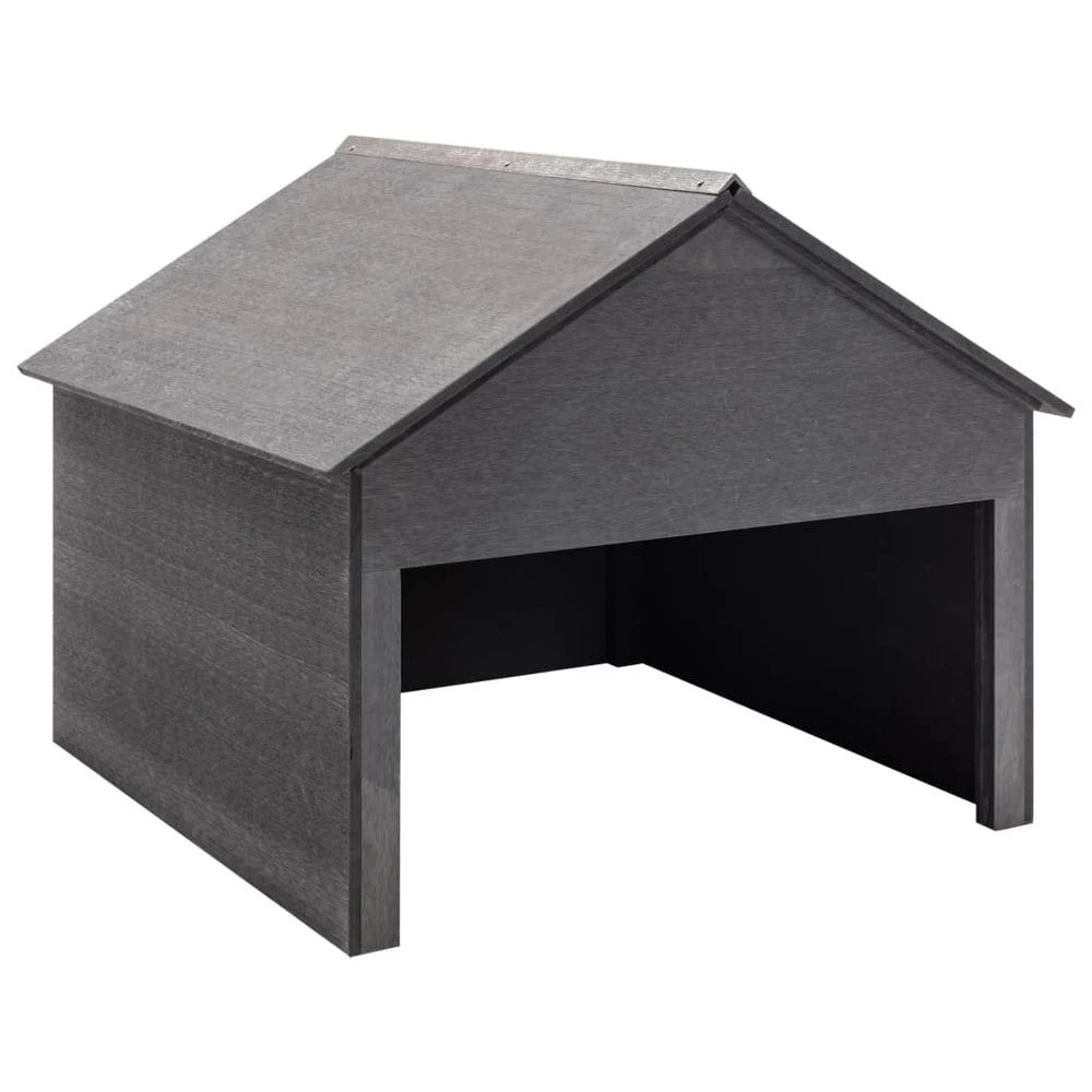 VIDAXL Garage Pour Tondeuse à Gazon Gris 80x80x70 Cm Wpc 1 VIDAXL Garage Pour Tondeuse à Gazon Gris 80x80x70 Cm Wpc