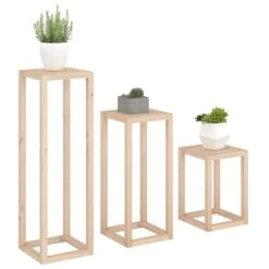 VIDAXL Ensemble De Supports Pour Plantes 3 Pcs Bois De Pin Massif 10 VIDAXL Ensemble De Supports Pour Plantes 3 Pcs Bois De Pin Massif -VIDAXL Soldes Boutique 64798cbddc5754.43290537