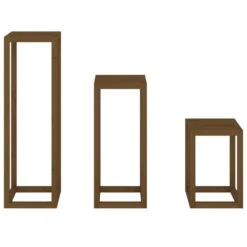 VIDAXL Ensemble De Supports Pour Plantes 3 Pcs Marron Miel Bois De Pin -VIDAXL Soldes Boutique 64798cbf3b4568.04248684