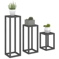 VIDAXL Ensemble De Supports Pour Plantes 3 Pcs Gris Bois De Pin Massif 10 VIDAXL Ensemble De Supports Pour Plantes 3 Pcs Gris Bois De Pin Massif -VIDAXL Soldes Boutique 64798cc1367080.37782114