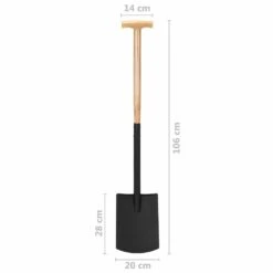 VIDAXL Bêche à Creuser De Jardin Avec Poignée En T Acier Et Bois Dur -VIDAXL Soldes Boutique 64798cc63747d2.25856593