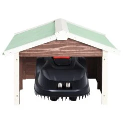 VIDAXL Garage De Tondeuse à Gazon 72x87x50 Cm Moka Et Blanc Sapin -VIDAXL Soldes Boutique 6480d349783b05.83680222