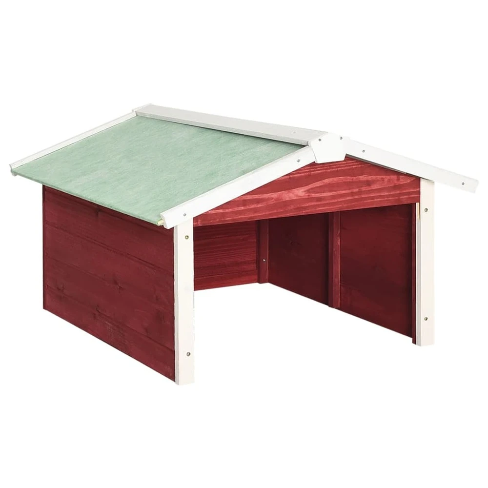VIDAXL Garage De Tondeuse à Gazon 72x87x50 Cm Rouge Et Blanc Sapin 2 VIDAXL Garage De Tondeuse à Gazon 72x87x50 Cm Rouge Et Blanc Sapin – Image 2