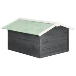 VIDAXL Garage De Tondeuse à Gazon 72x87x50 Cm Gris Et Blanc Sapin -VIDAXL Soldes Boutique 6480d34d783888.41167718