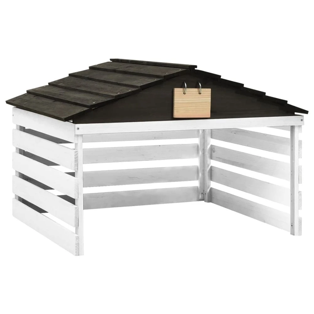 VIDAXL Garage De Tondeuse à Gazon Noir Et Blanc 78x74x54 Cm Sapin 1 VIDAXL Garage De Tondeuse à Gazon Noir Et Blanc 78x74x54 Cm Sapin