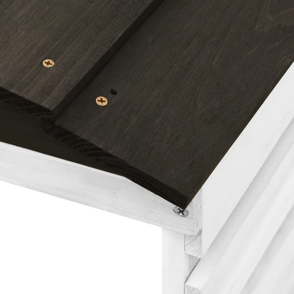 VIDAXL Garage De Tondeuse à Gazon Noir Et Blanc 78x74x54 Cm Sapin 6 VIDAXL Garage De Tondeuse à Gazon Noir Et Blanc 78x74x54 Cm Sapin – Image 6