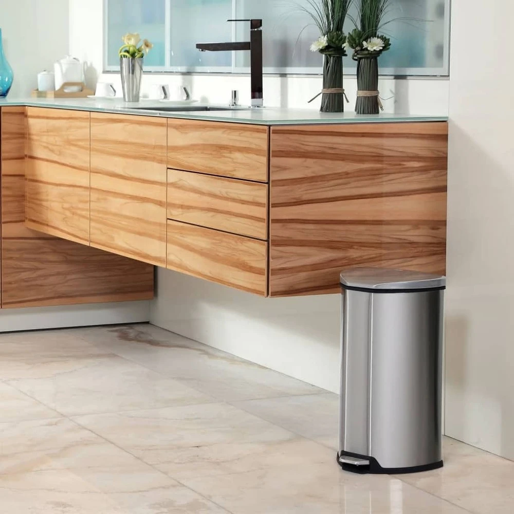 EKO Poubelle à Pédale Grace 35 L Argenté Mat 4 EKO Poubelle à Pédale Grace 35 L Argenté Mat – Image 4