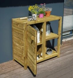 Table De Rempotage Avec étagères Et Porte - Essencia -VIDAXL Soldes Boutique 648276416f0fb5.38270291