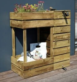 Composteur Bac à Fleurs 2 En 1 - Essencia - 80l -VIDAXL Soldes Boutique 64827641f2acf6.39357143